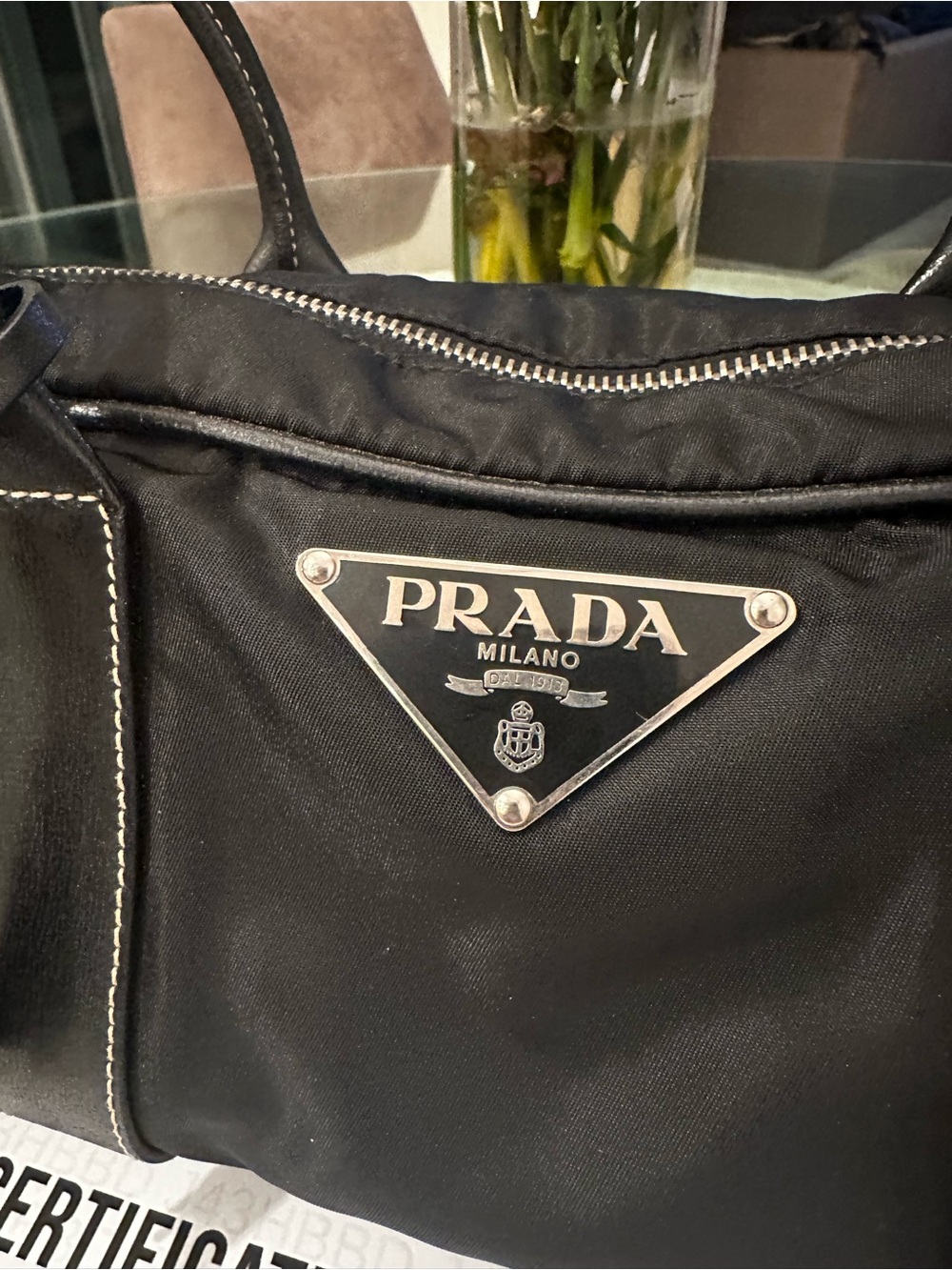 Authentic Prada Black Nylon Shoulder Bag w/ Lock - Iconic Designer Tote - Picture 3 of 15